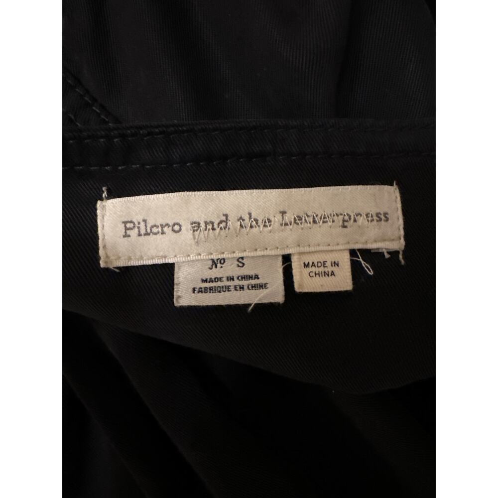 Women S Anthropologie Pilcro Letterpress Black Shirt Dress Classic Tie Waist - Picture 7 of 7